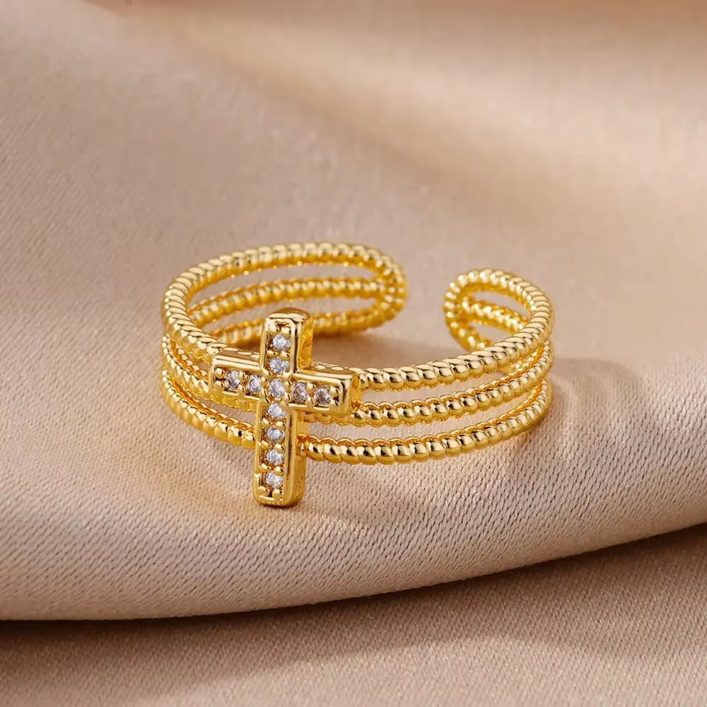 Angie Gold Rings: Stainless Steel Rings for Women