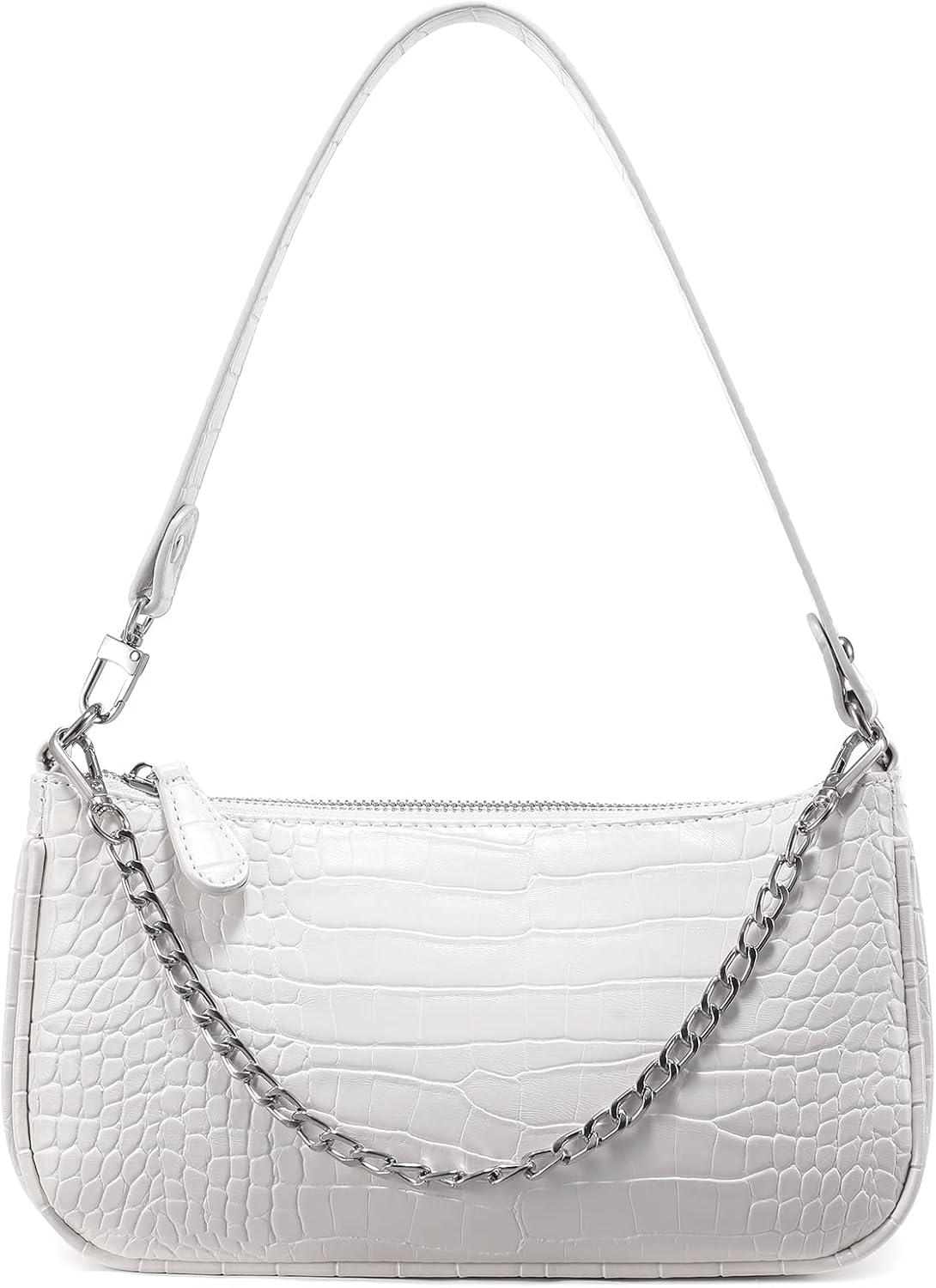 Sasha White Leather Handbag