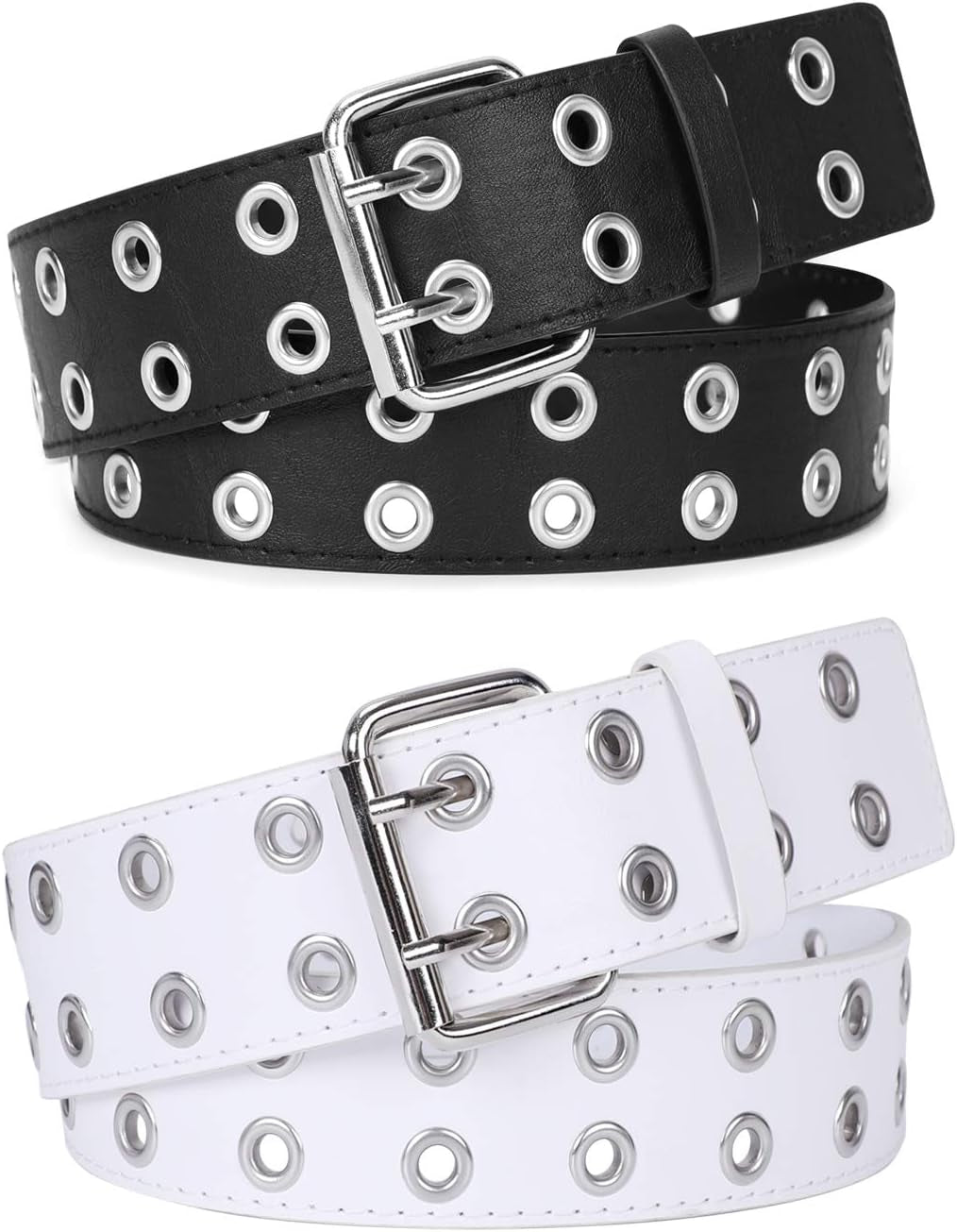 Becca Belt: Double Grommet Leather Belt 