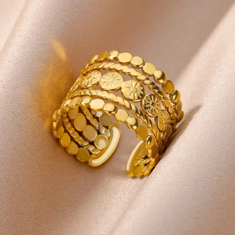 Angie Gold Rings: Stainless Steel Rings for Women