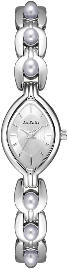 Gold Tone Watches for Women with Small Vintage Bracelet Elegant Jade Oval Dial Dress Watch Fashion Quartz Wrist Watch Waterproof Watch