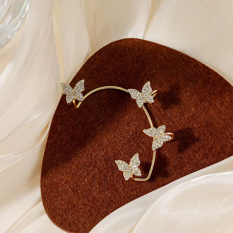 Sasha Silver Butterfly Cuff: No Piercing Needed