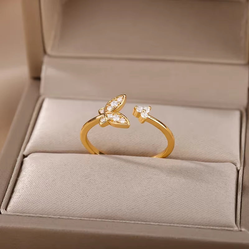 Angie Gold Rings: Stainless Steel Rings for Women