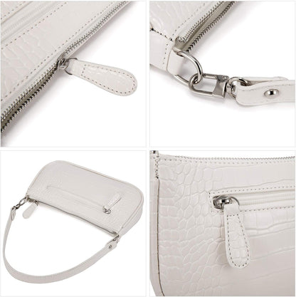 Sasha White Leather Handbag