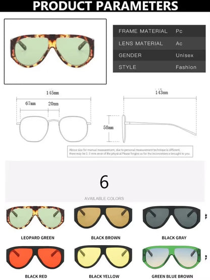 Fashion Oversized Hip Hop Sunglasses Men Women Shades Brand Designer Sun Glasses Trend Male Punk Eyewear Female UV400