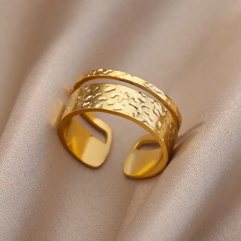 Angie Gold Rings: Stainless Steel Rings for Women
