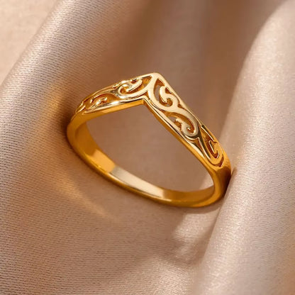 Angie Gold Rings: Stainless Steel Rings for Women