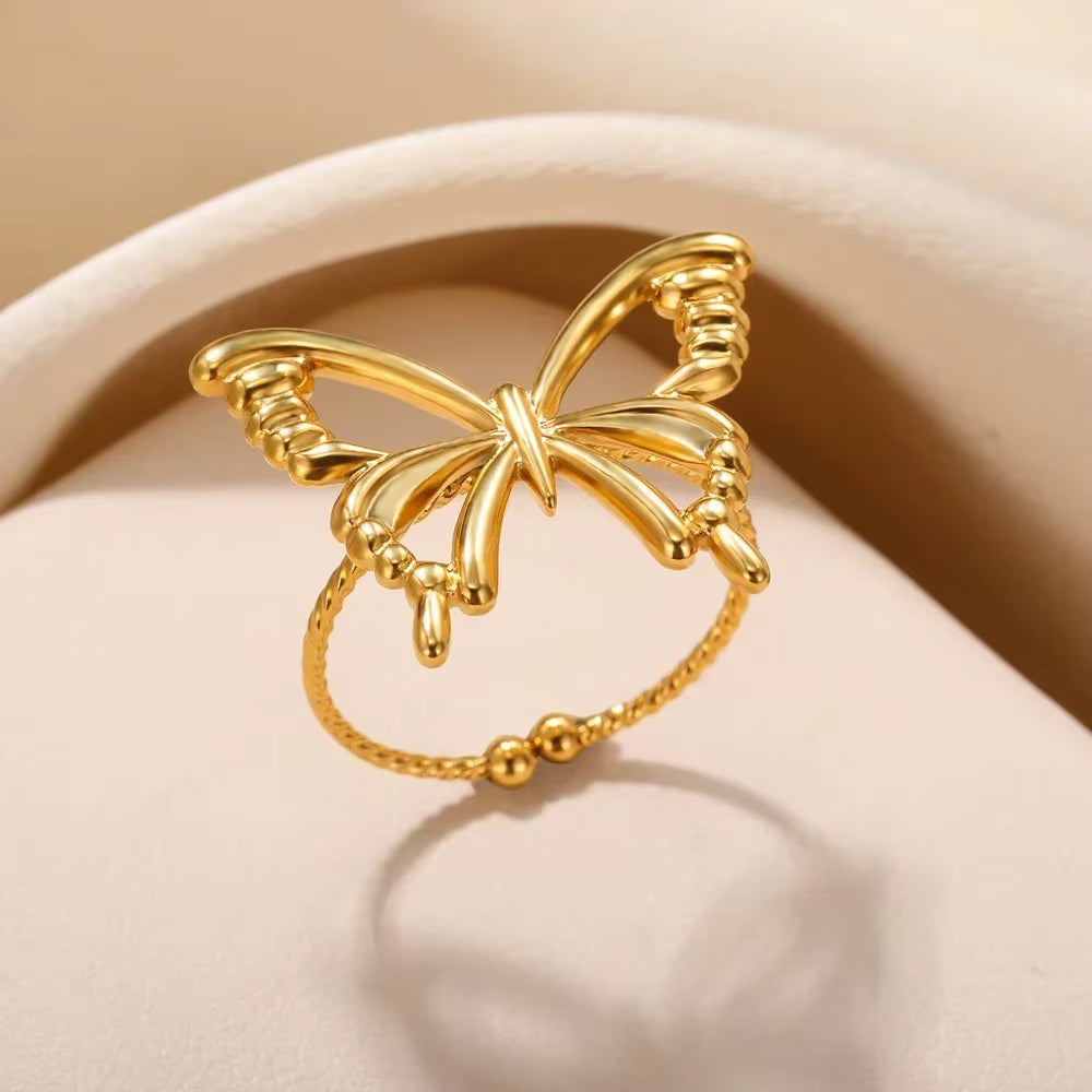 Angie Gold Rings: Stainless Steel Rings for Women