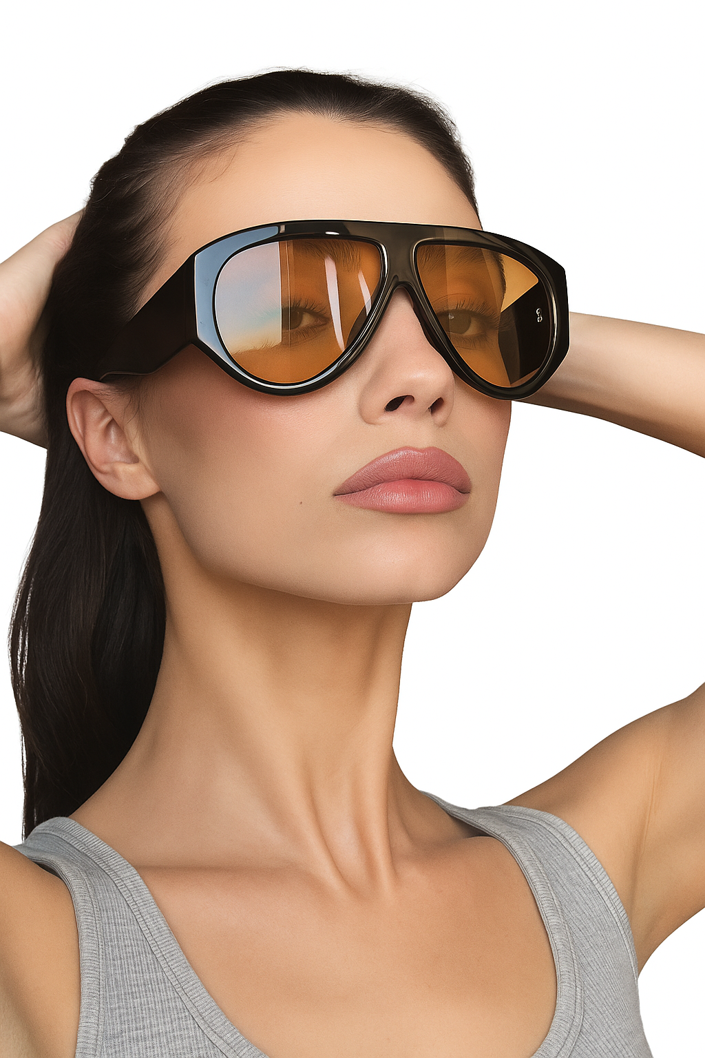 Sara Oversized Sunglasses: UV400 Vintage Luxury
