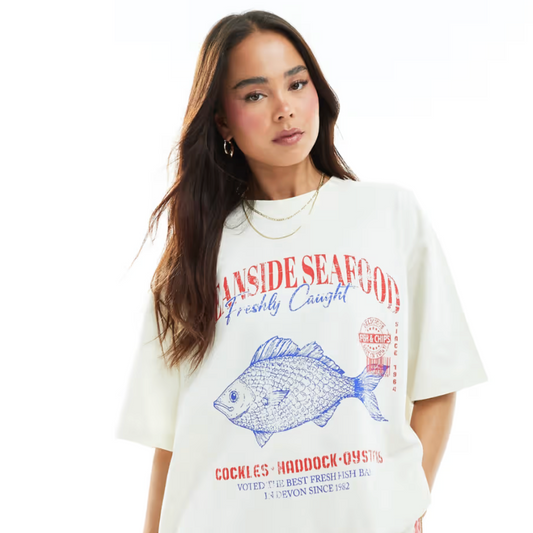 Nadine Fishy Tee: Vintage Graphic Tee