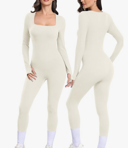 Angie Seamless Long-Sleeve Yoga Jumpsuit
