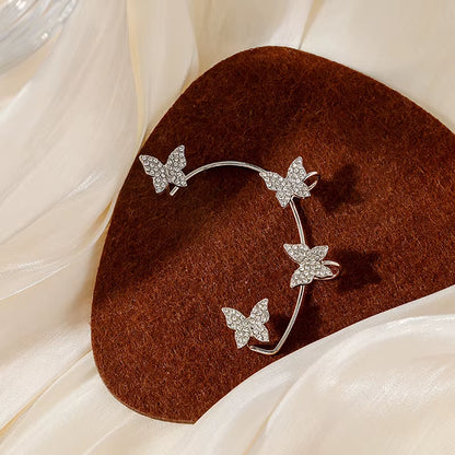 Sasha Silver Butterfly Cuff: No Piercing Needed