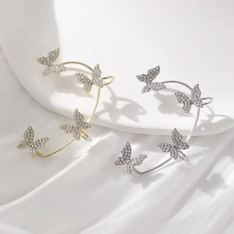 Sasha Silver Butterfly Cuff: No Piercing Needed