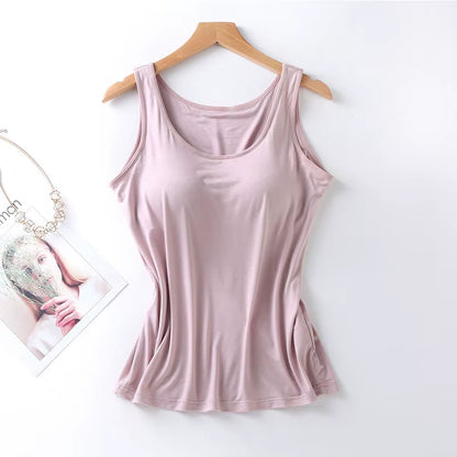 Aliyah Tank: Built in Bra Slim Fit Top