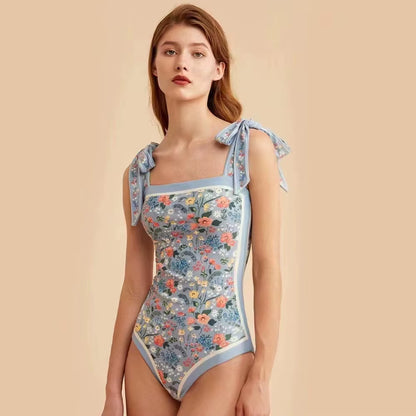Eloise Sweet Swimsuit:  French Style, Double Side Printing One Pieces