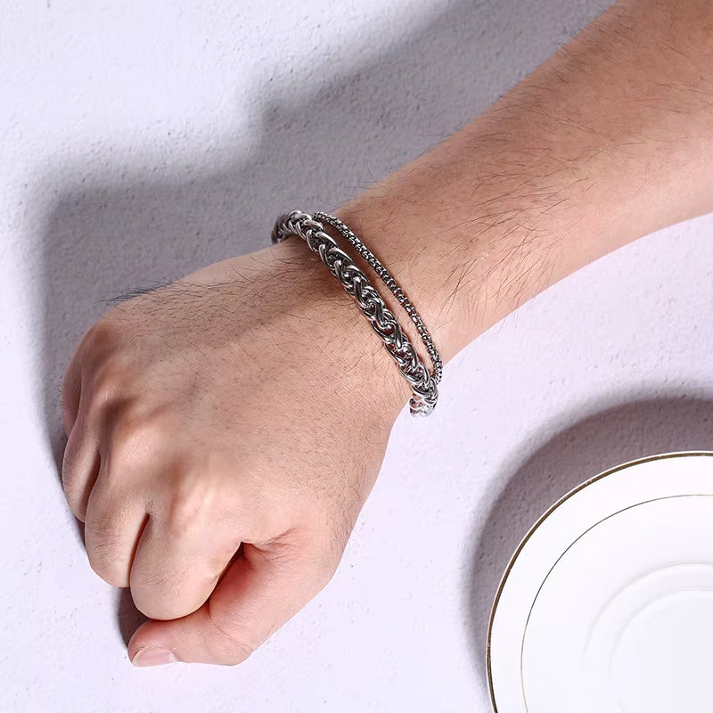 Wessley Stainless Steel Chain Bracelet 
