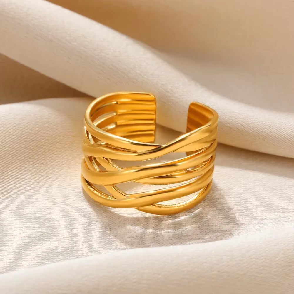 Angie Gold Rings: Stainless Steel Rings for Women