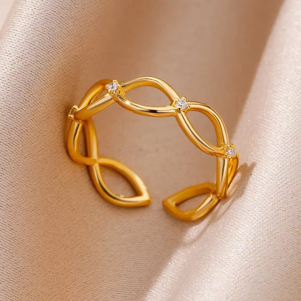 Angie Gold Rings: Stainless Steel Rings for Women