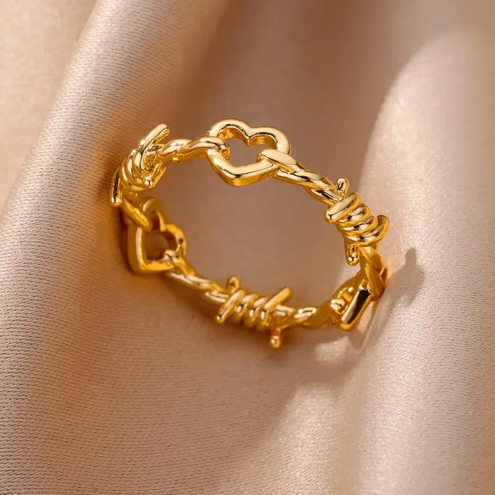 Angie Gold Rings: Stainless Steel Rings for Women