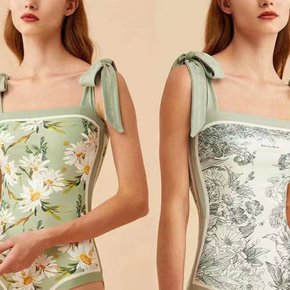 Eloise Sweet Swimsuit:  French Style, Double Side Printing One Pieces