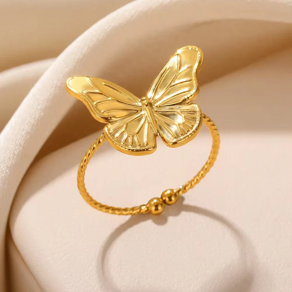 Angie Gold Rings: Stainless Steel Rings for Women