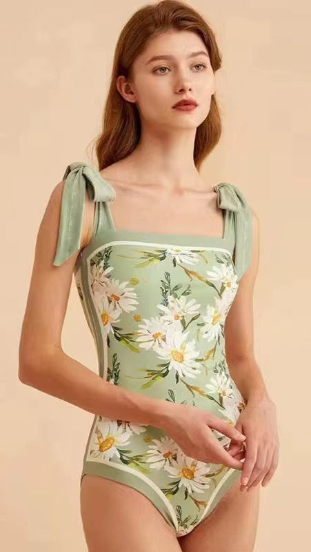 Eloise Sweet Swimsuit:  French Style, Double Side Printing One Pieces