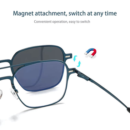 Jack Metal 3 in 1 Polarized Sunglasses: Magnet Clip on Frames UV400