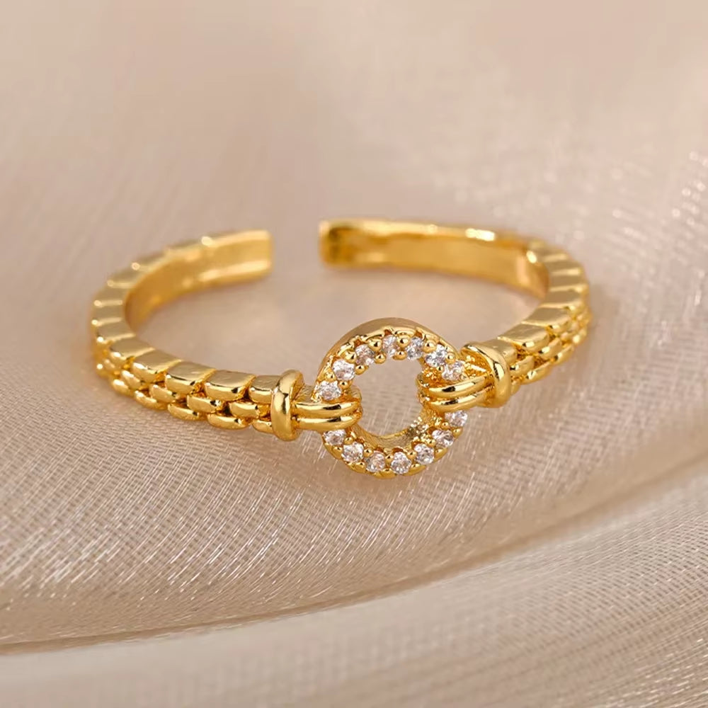 Angie Gold Rings: Stainless Steel Rings for Women