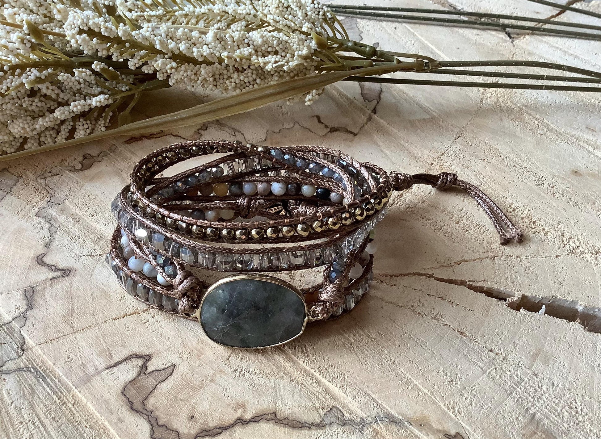 Aliyah Wrap Bracelet: Chakra Handmade Bracelet